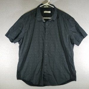 Calvin Klein Mens blue striped button-down shirt